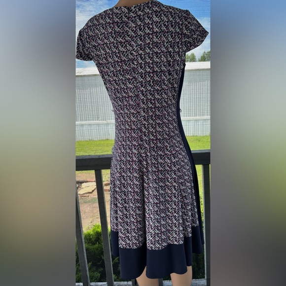 Jessica Howard Black and White A-Line Midi Dress - Picture 8 of 9